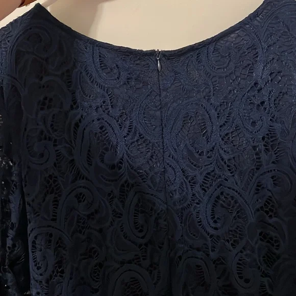 Brand new navy blue dress with lace floral - Picture 8 of 8